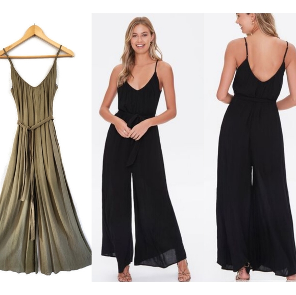 Forever 21 Pants - Forever 21 Olive Cami Jumpsuit Size S New With Tags